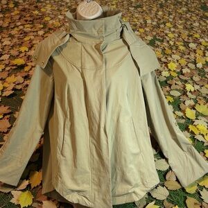 CM Ciao Milano Stylish Women's Tan Jacket with gold hardware